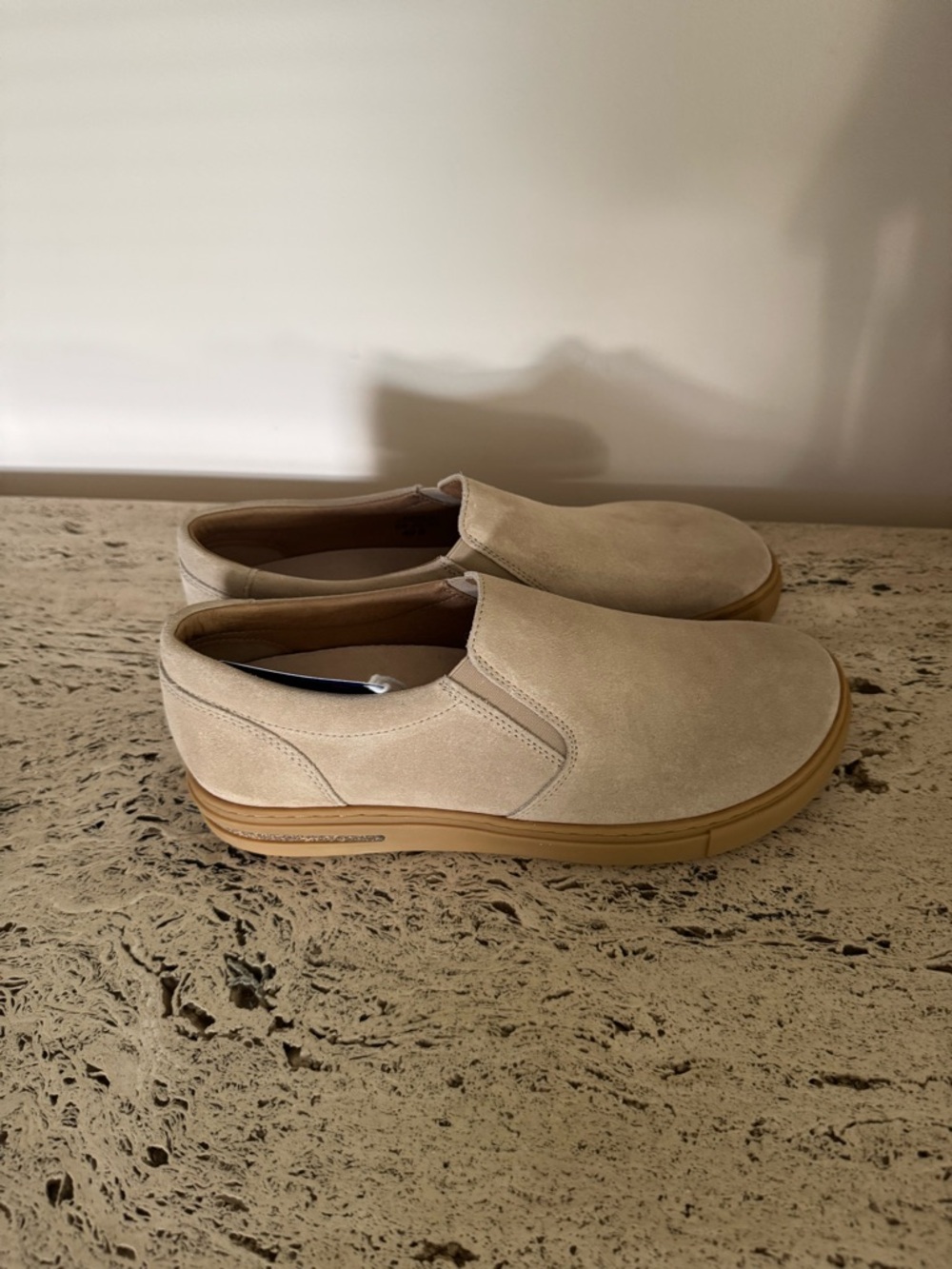 Birkenstock Oswego sandcastle suede with tan sole. Size EU40. MSRP $149.95 - Picture 9 of 16